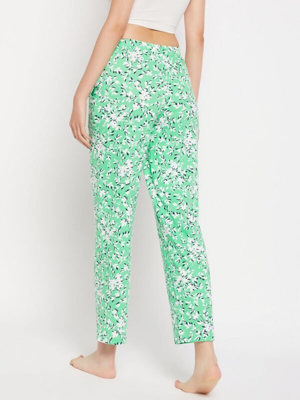 Pretty Florals Pyjama in Seafoam Green - 100% Cotton - Image 6