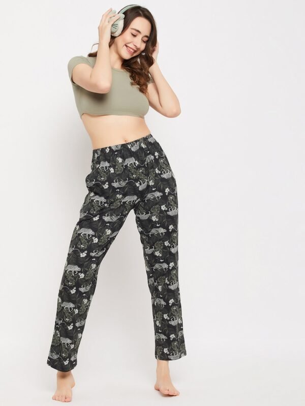 Animal Print Pyjama in Black - 100% Cotton - Image 2