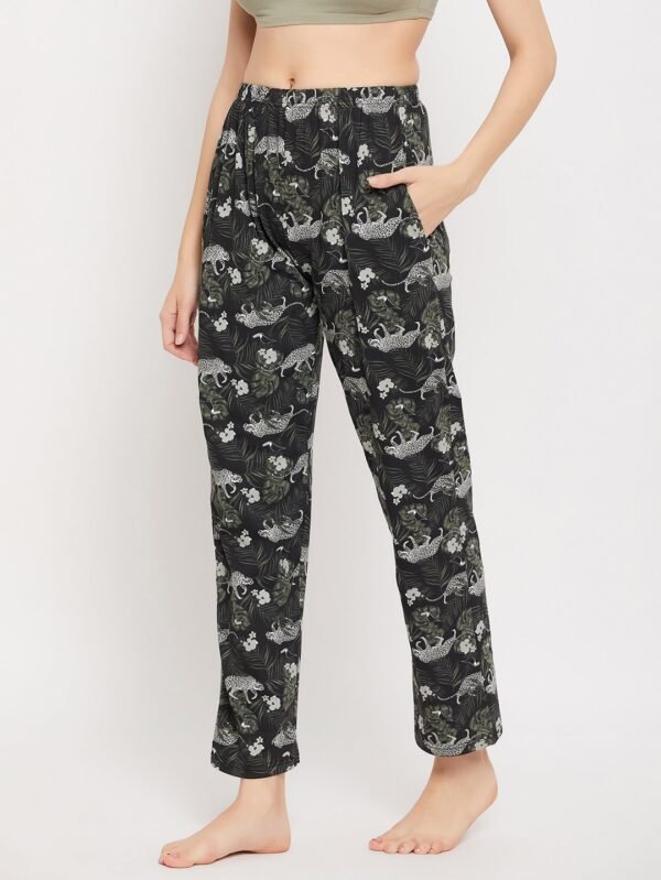 Animal Print Pyjama in Black - 100% Cotton - Image 4