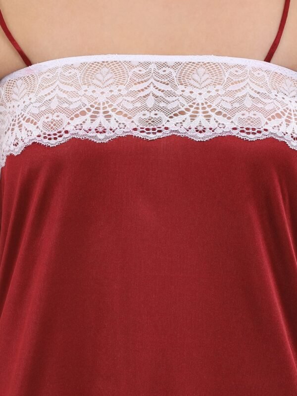 Nightslip In Maroon - Satin - Image 5