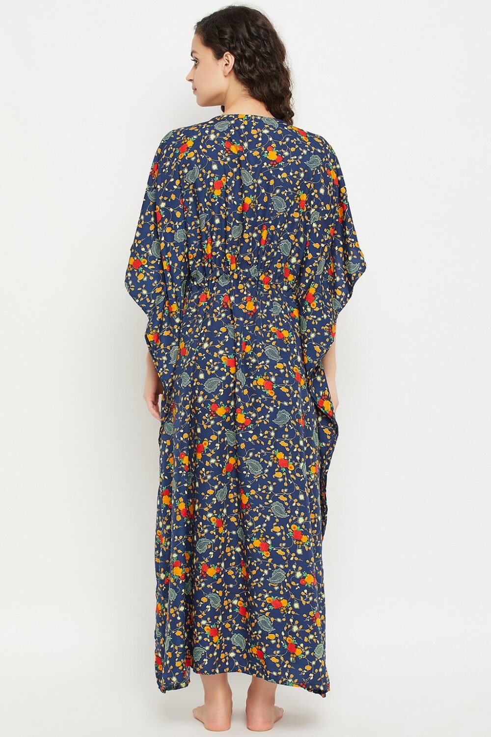 Pretty Florals Long Kaftan - Crepe - Image 5