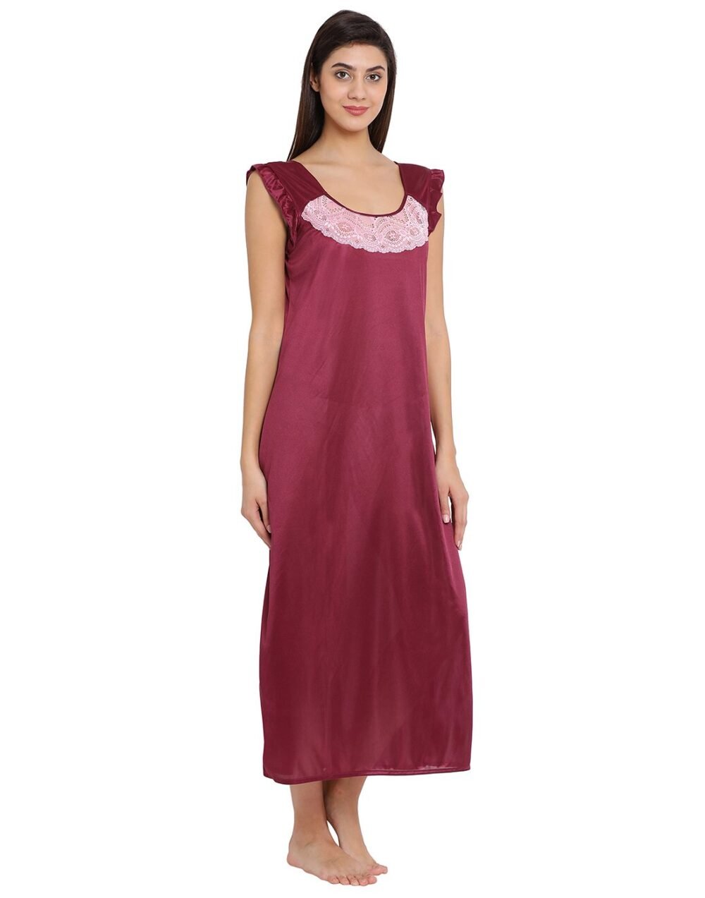Satin Long Night Dress - Image 2