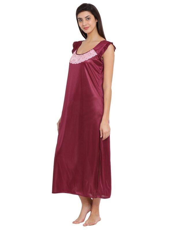 Satin Long Night Dress - Image 3