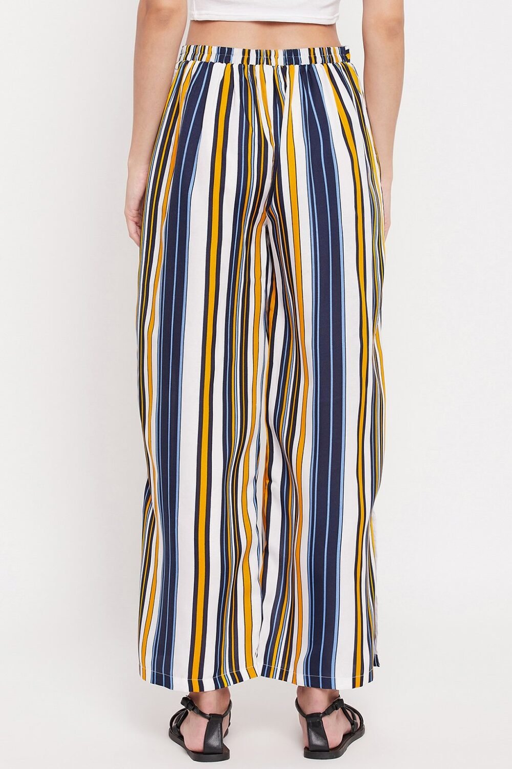 Striped Wide Leg Pants in Muticolour - Image 5