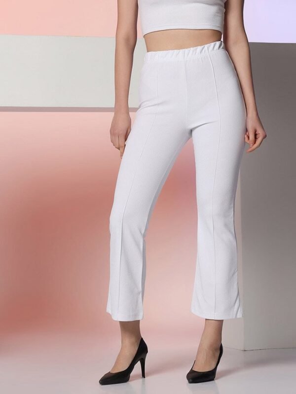 White Knitted Pant - X-Large