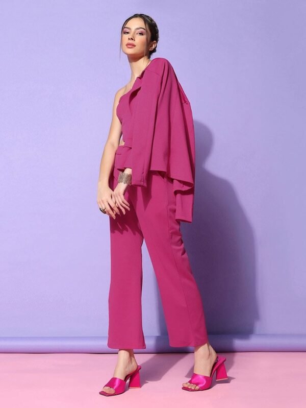 Fuchsia Pink Blazer Style Co-ord Set - Image 5