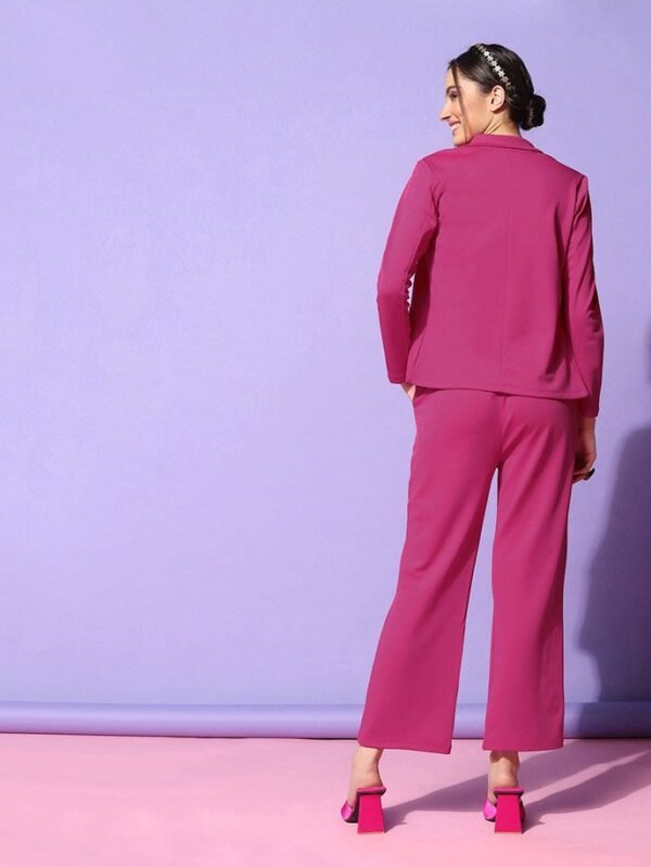 Fuchsia Pink Blazer Style Co-ord Set - Image 6