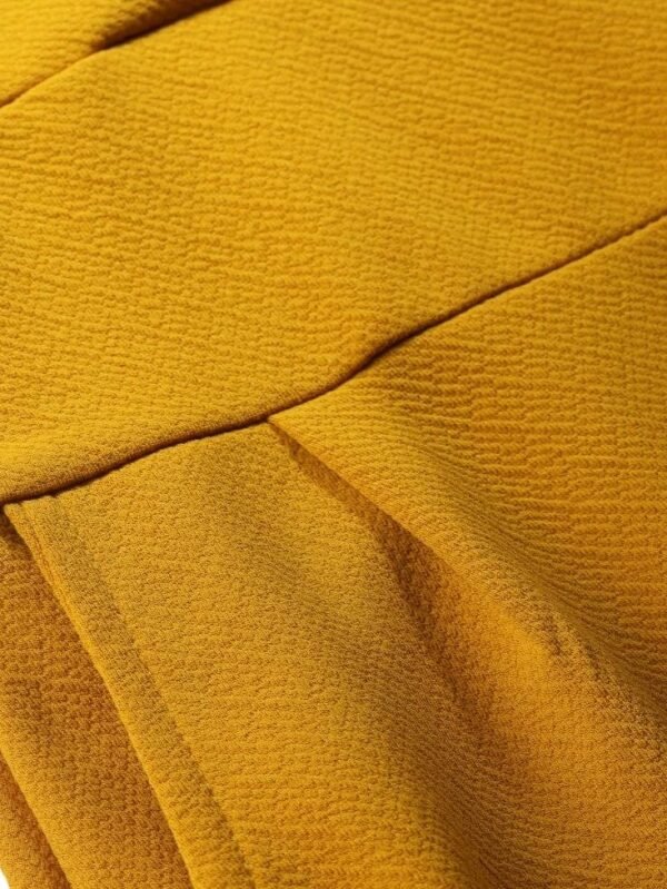 Turmeric Yellow Coloured Lycra Plain Jumpsuit - Image 7