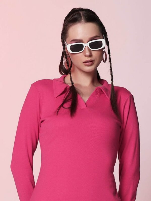 Pink Lycra Bodycon Dress - Image 2