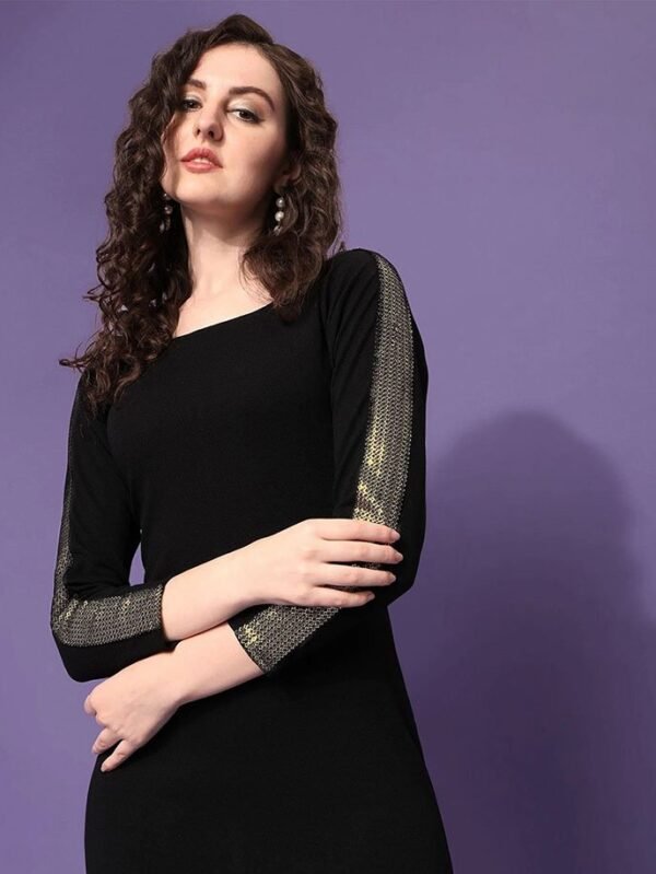 Black Bodycon Midi Dress - Image 7