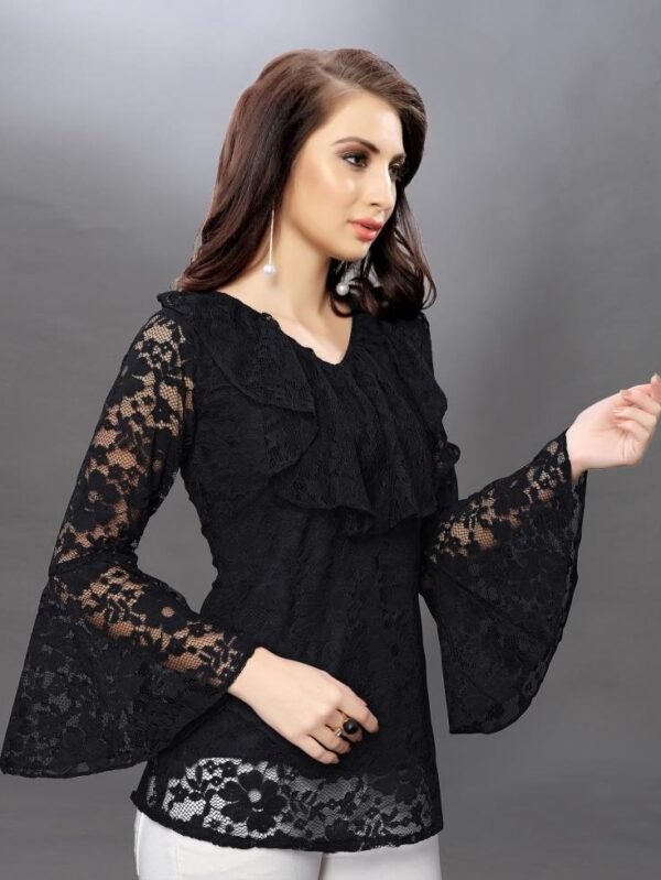 Enriching Black Coloured Net Russell Net Tops - Image 2