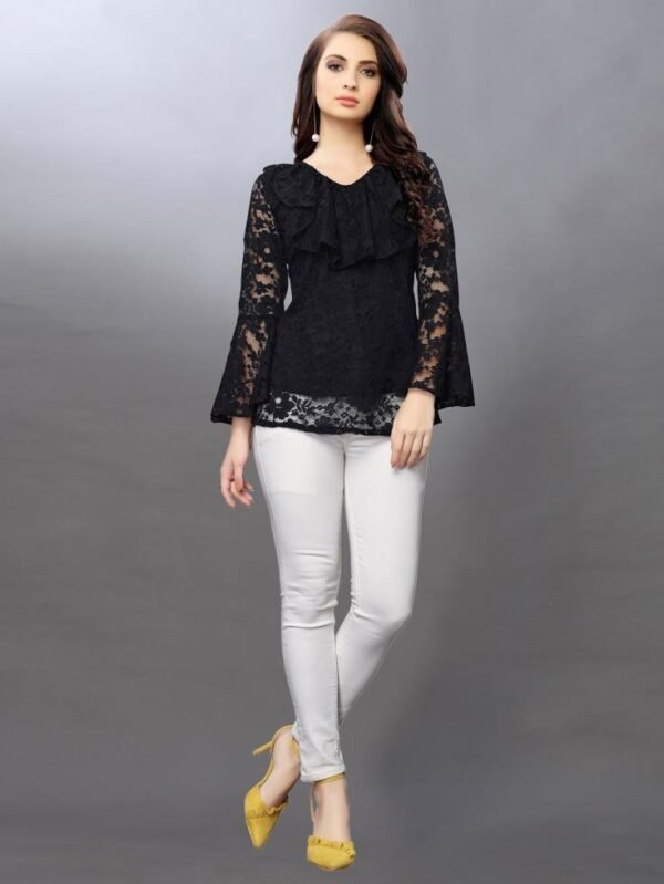 Enriching Black Coloured Net Russell Net Tops - Image 3
