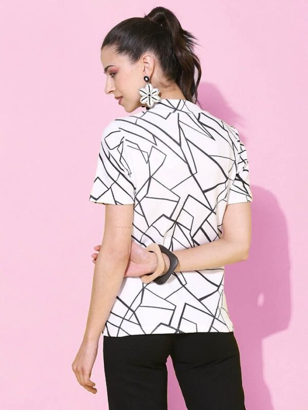 White Printed Top - Image 7