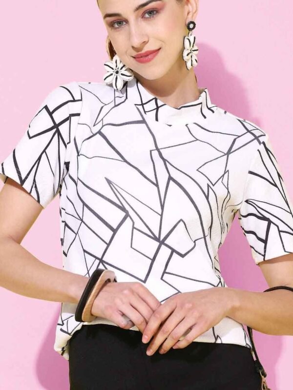 White Printed Top - Image 9