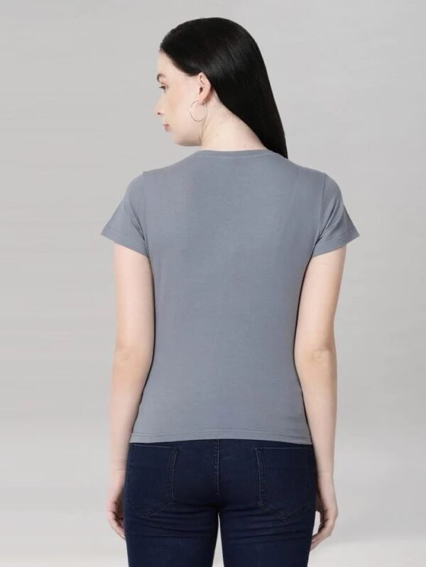 Grey Colored Cotton Blend Printed Top - Image 4