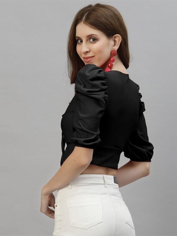 Black Drawstring Top - Image 5