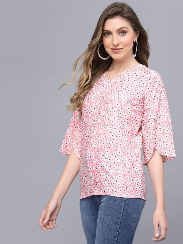 Light Pink Petal Sleeve Top - Image 3