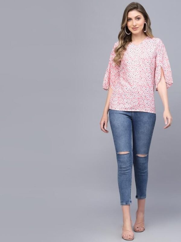 Light Pink Petal Sleeve Top - Image 6