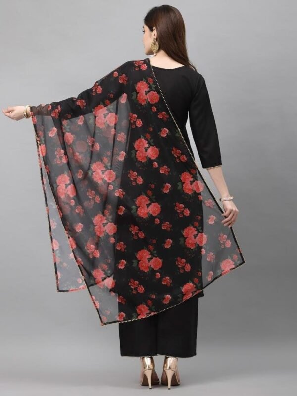 Black Kurti with Pant And Dupatta - Image 3
