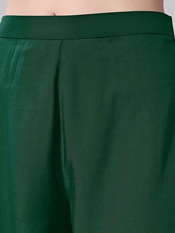Green Khadi printed Kurti with Pant And Dupatta - Image 7