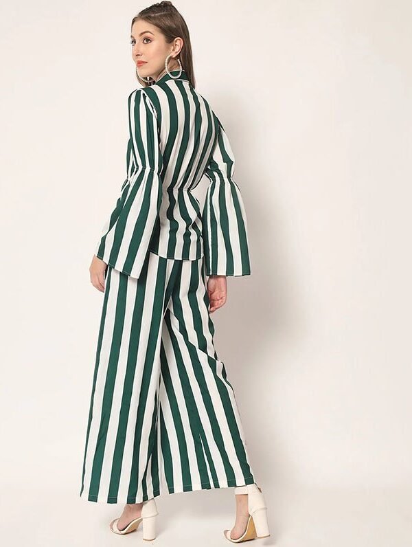 Teal and White Printed Co-ords Set - Image 2