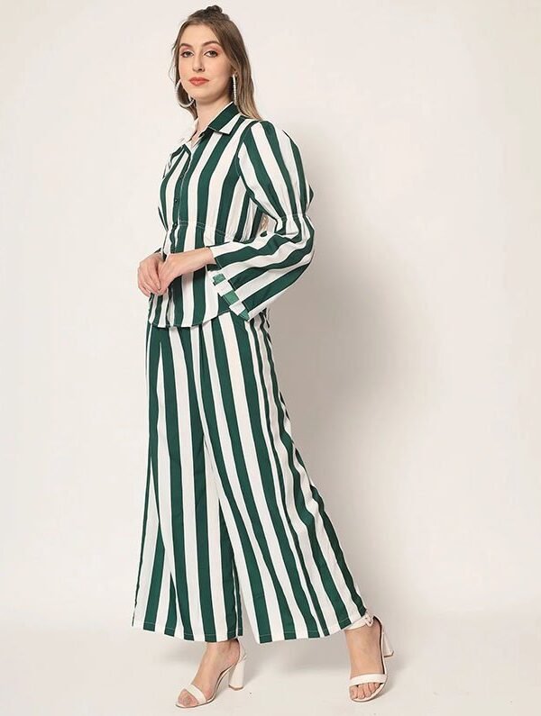 Teal and White Printed Co-ords Set - Image 3