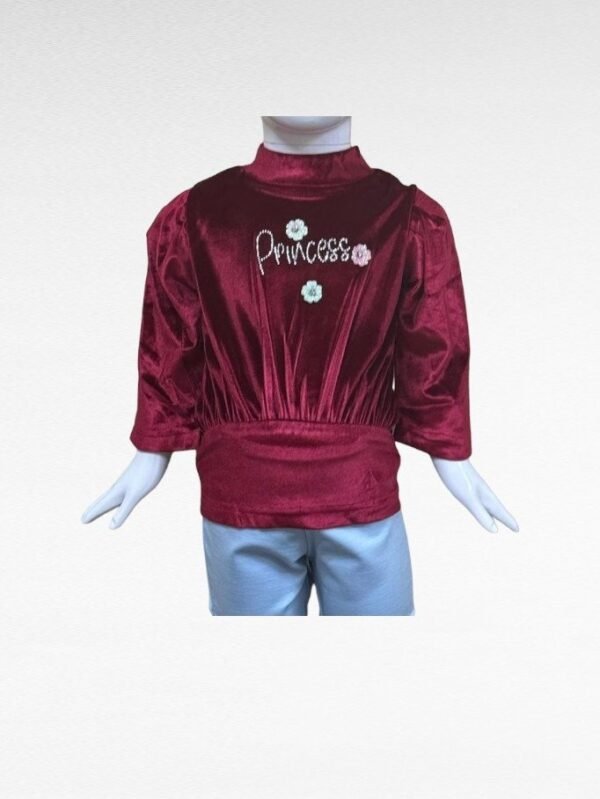 Maroon Soft Girls Top - 18